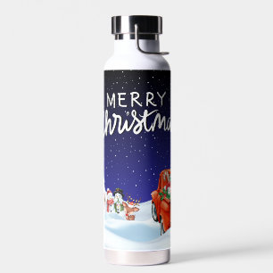 Blue Frohe Weihnachten Trinkflasche