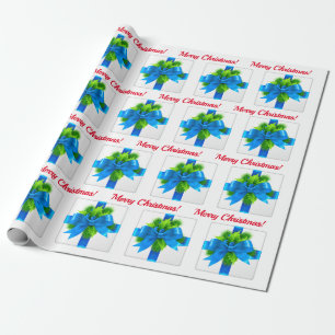 Blue Frohe Weihnachtsgeschenk Geschenkpapier