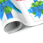 Blue Frohe Weihnachtsgeschenk Geschenkpapier (Rolleneckpunkt)