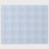 Blue from Santa Claus Glitzer Snowflake Geschenkpapier (Flach)