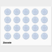 Blue from Santa Claus Glitzer Snowflake Runder Aufkleber (Blatt)