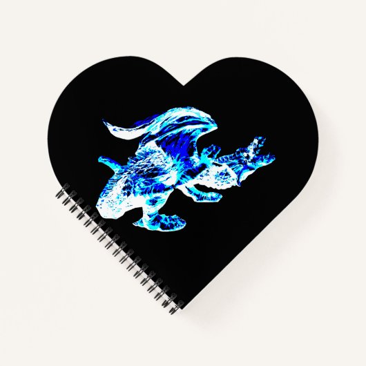 Blue Frost Dragon Heart Notebook Notizblock (Vorderseite)