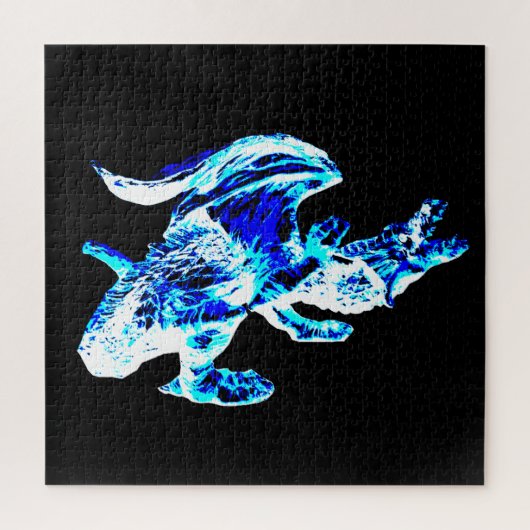 Blue Frost Dragon Jigsaw Puzzle (Vertikal)
