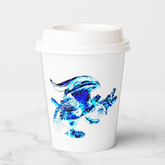Blue Frost Dragon Pappbecher (Rückseite)