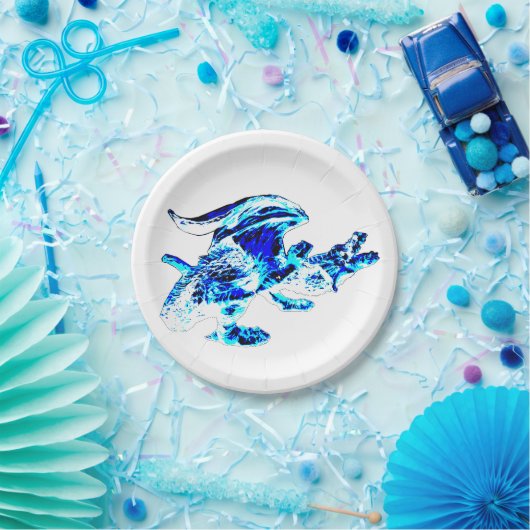Blue Frost Dragon Pappteller (Party)