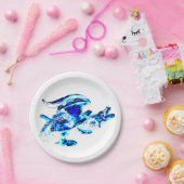 Blue Frost Dragon Pappteller (Party)