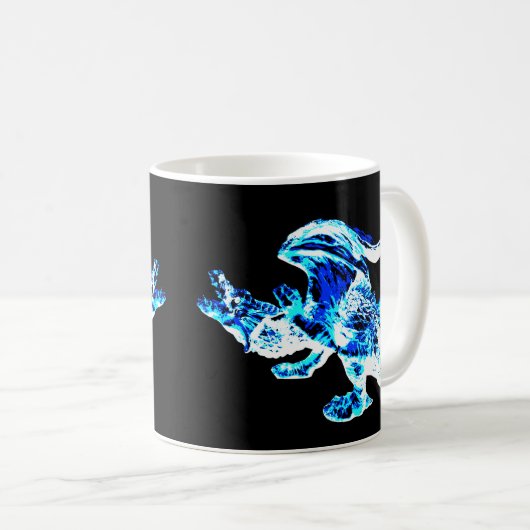 Blue Frost Dragon Tasse (VorderseiteRechts)