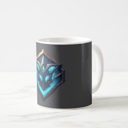 Blue Frost Rune Emblem Kaffeetasse (VorderseiteRechts)