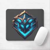 Blue Frost Rune Emblem Mousepad (Mit Mouse)