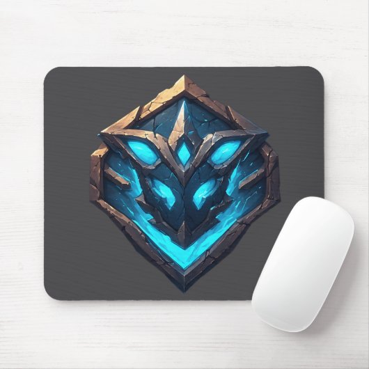 Blue Frost Rune Emblem Mousepad (Mit Mouse)