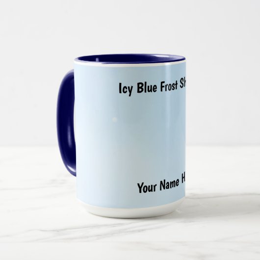 Blue Frost Shimmer Design Tasse (Vorderseite Links)