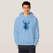 Blue Frost Skull Kapuzenpullover Hoodie (Vorne ganz)