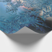 Blue Frost Winter Weihnachtsmorgen Geschenkpapier (Ecke)