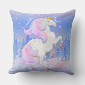 Blue Frozen Lake Unicorage Fantasy Winter Baby Kissen (Vorderseite)