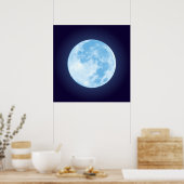 Blue Full Moon Poster (Küche)