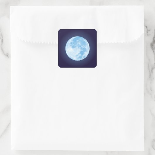 Blue Full Moon Sticker (Tasche)