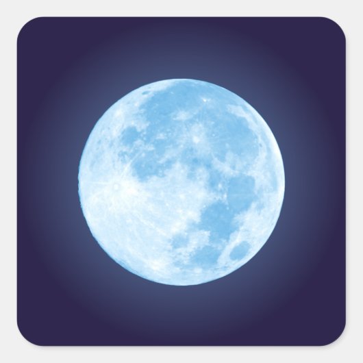 Blue Full Moon Sticker (Vorderseite)