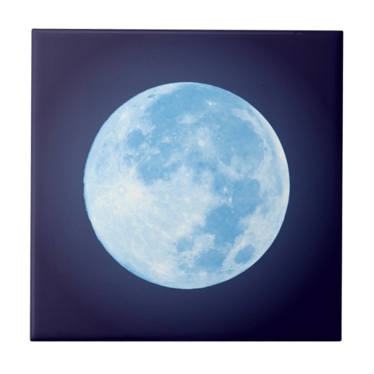 Blue Full Moon Tile Fliese (Vorderseite)