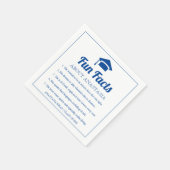 Blue Fun Facts Class of 2022 Graduation Cap Serviette (Ecke)
