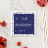 Blue Fun Facts Cocktail Napkins Serviette (Beispiel)