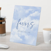 Blue Funkelnd Clouds Gastgeschenke Sockelschild (In SItu)