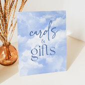 Blue Funkelnd Clouds Karten und Geschenke Sockelschild