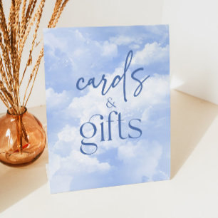 Blue Funkelnd Clouds Karten und Geschenke Sockelschild