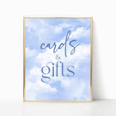 Blue Funkelnd Clouds Karten und Geschenke-Zeichen Poster