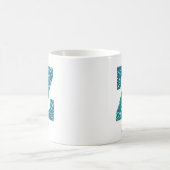 Blue Funkelnd Glitzer Letter Z Monogram Tasse (Mittel)