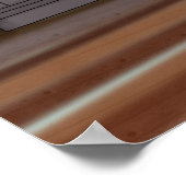 Blue Funkelnd Shoes | Little Girl Watching TV Poster (Ecke)