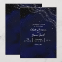 Blue Funkelnd Starry Night Sky Wedding