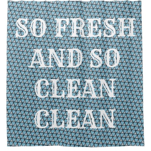 Blue Funky Triangle Duschvorhang (Vorderseite)