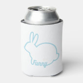 Blue Funny Bunny Can Cooler Geschenk für Ostern Dosenkühler (Kanne Vorderseite)