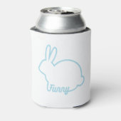 Blue Funny Bunny Can Cooler Geschenk für Ostern Dosenkühler (Kanne Rückseite)