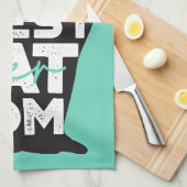Blue Funny Mother's Day Best Cat Mama Ever Geschirrtuch (Viertel Falte)
