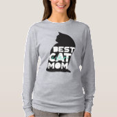 Blue Funny Mother's Day Best Cat Mama Ever T-Shirt (Vorderseite)