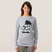 Blue Funny Mother's Day Best Cat Mama Ever T-Shirt (Vorne ganz)