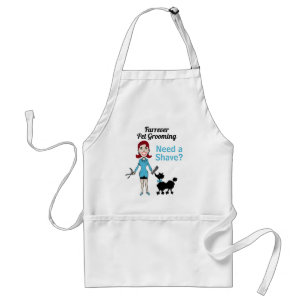Blue Funny Need a Shave Groomer Schürze
