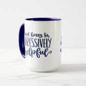 Blue Funny Not Bossy Tasse (Vorderseite Links)