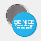 Blue Funny Nurse Magnet (Vorderseite/Rückseite)