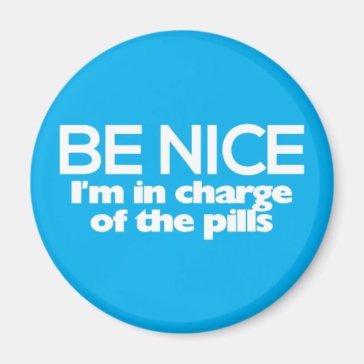 Blue Funny Nurse Magnet (Vorne)