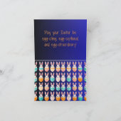 Blue Funny Oaster Grußkarte Karte (Innenseite)