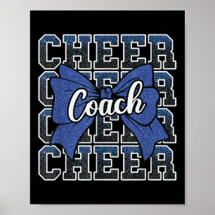 Blue Funny Sport Loud Proud Cheer Coach Vater Vate Poster