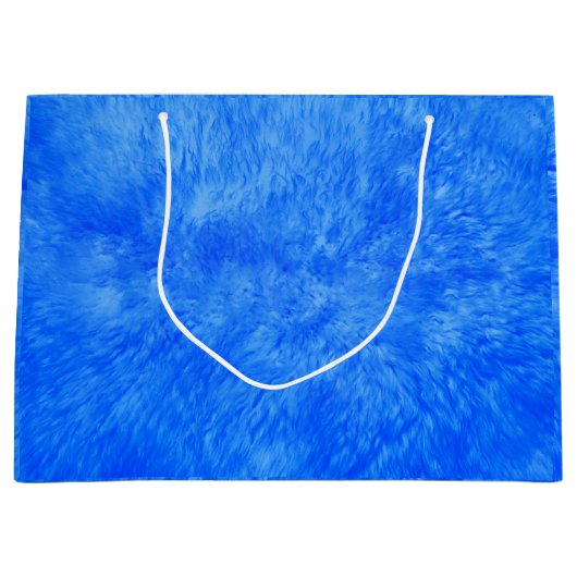 Blue Fur Frenzy Große Geschenktasche Große Geschenktüte (Vorderseite)