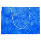 Blue Fur Frenzy Große Geschenktasche Große Geschenktüte (Rückseite)