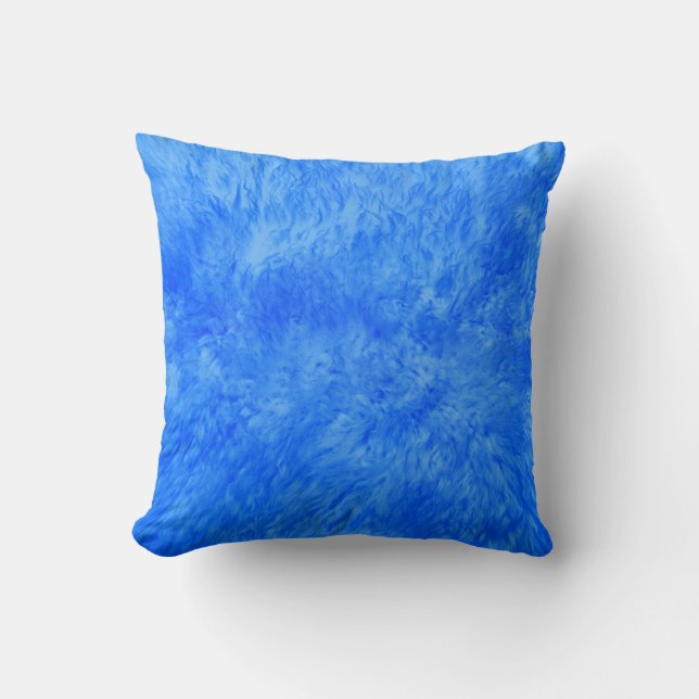 Blue Fur Frenzy Kissen (Vorderseite)