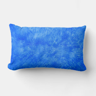 Blue Fur Frenzy Lumbar Pillow Lendenkissen