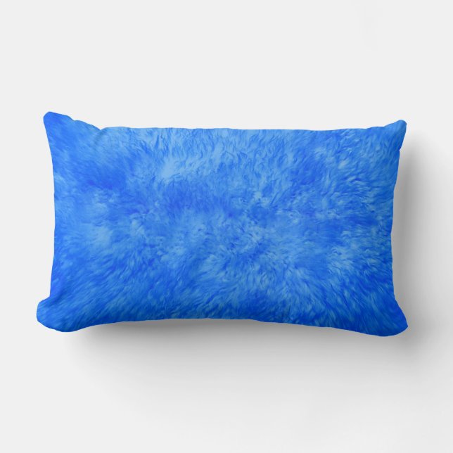 Blue Fur Frenzy Lumbar Pillow Lendenkissen (Vorderseite)