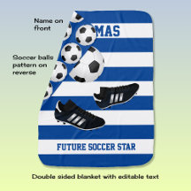 Blue Future Fußball Star personalisiert gestreift