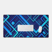 Blue Futuristic Schreibtischunterlage (Tastatur & Maus)
